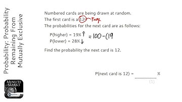 Probability: Probability Remaining From Mutually Exclusive Events (Grade 3) - GCSE Maths Revision