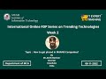 International Online FDP Series on Trending Technologies - Week 2
