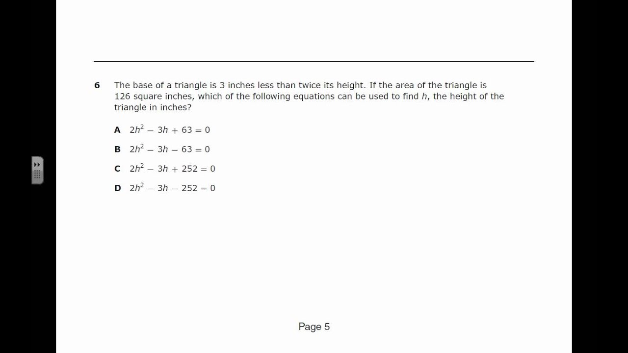 STAAR Algebra II Practice Test Sample EOC FSA FCAT CBT TEA TEKS