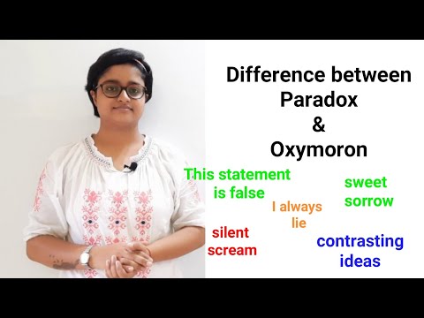 Difference between paradox and oxymoron | examples | points of difference |explained in hindi| notes