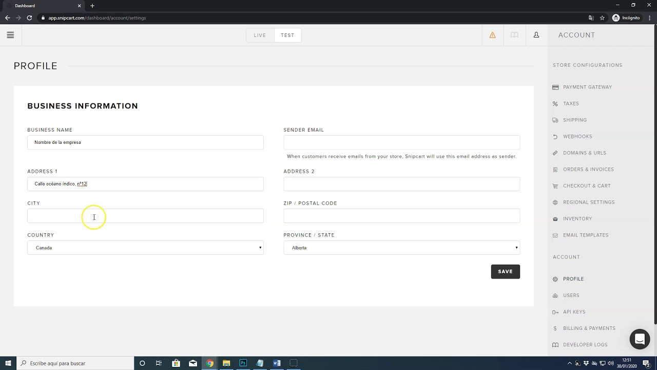 Registrase en Snipcart - YouTube