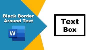 How to insert black border around text in word