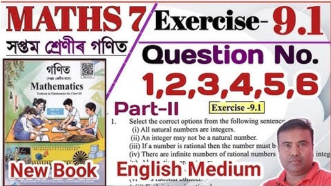 Wiskunde klas 7 || Oefening 9.1 Vraag nr. 1, 2, 3, 4, 5, 6 || Engels medium || Assam