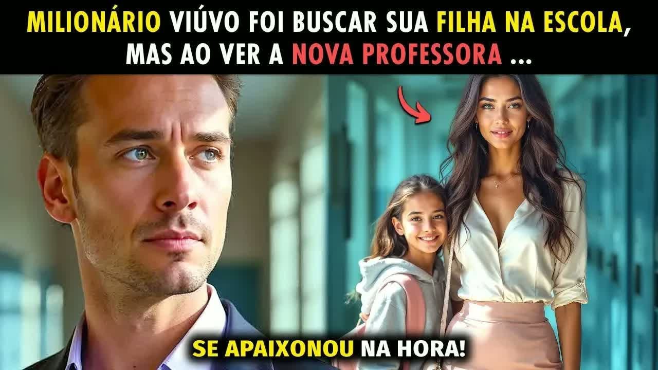 MILIONÁRIO VIÚVO FOI BUSCAR SUA FILHA NA ESCOLA, MAS AO VER A NOVA PROFESSORA... #história