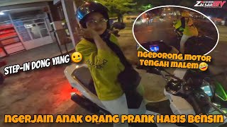 PRANK MOTOR MOGOK KE PACAR🤣NGEDORONG TENGAH MALEM SAMPE KERINGETAN