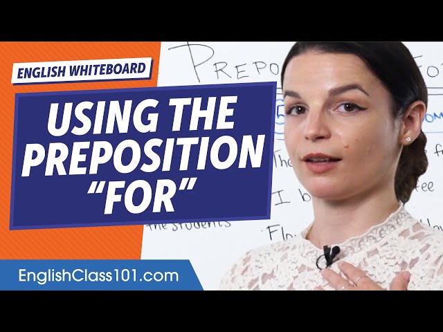 Video: 8 Ways to Use the Preposition "For" | Learn English Grammar for Beginners