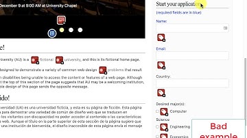 Form label and markup assessment