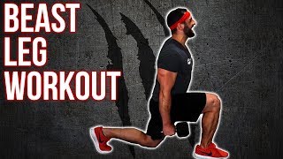 Beast Home Dumbbell Leg Workout (Build Leg Muscle/ Mass With This Workout)