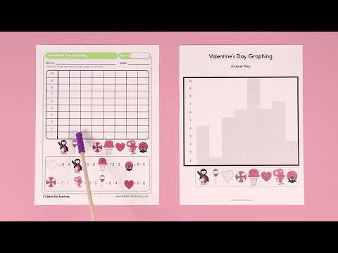 ⁣Valentine's Day Graphing Worksheet