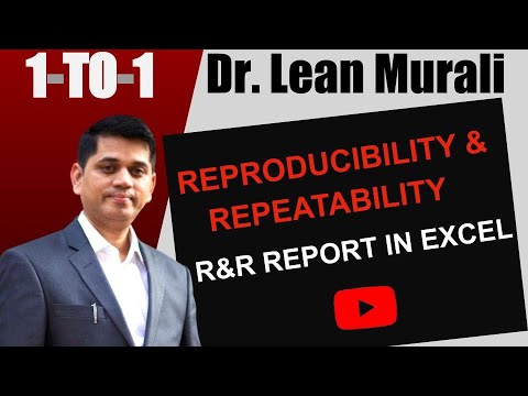 LEAN SIX SIGMA REPRODUCIBILITY & REPEATABILITY REPORT IN EXCEL.(1-TO-1 ...