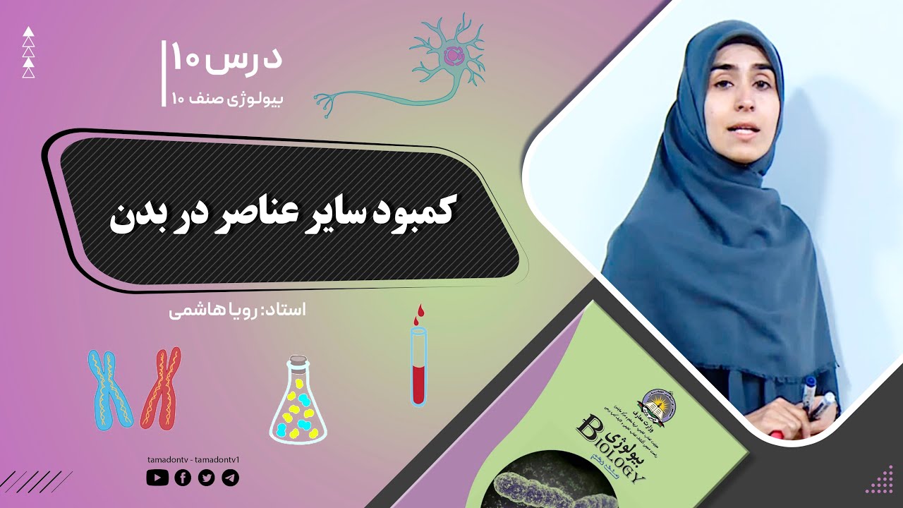 بیولوژی صنف دهم- جلسه دهم - موضوع: کمبود سایر عناصردر بدن -10-9-1401