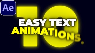 10 Text Animations in After Effects | 10 Title Animations | After Effects Tutorial