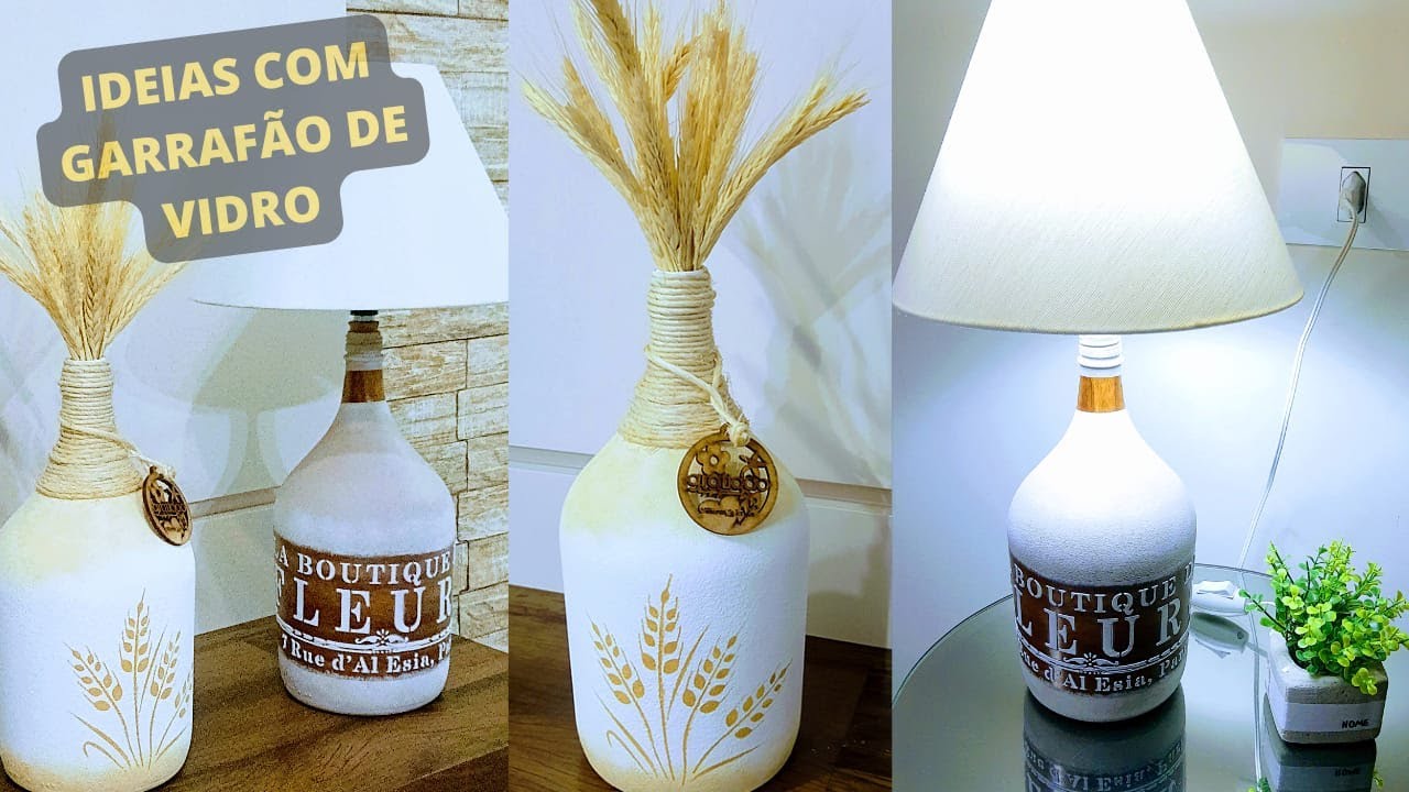 IDEIAS COM GARRAFÃO DE VIDRO FAÇA VOCÊ MESMO DECORAÇÃO LINDA!