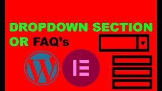 How to create dropdown on Wordpress using elementor | FAQ's section #wordpress #elementor