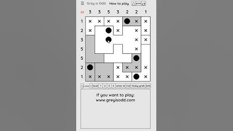 Grey is Odd - Today grids. Solution level 2 7X7 dated 03-20-2024