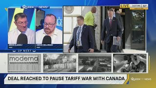 Trump says US and Canada have reached last-minute deal to delay 50% US tariffs on Canadian imports