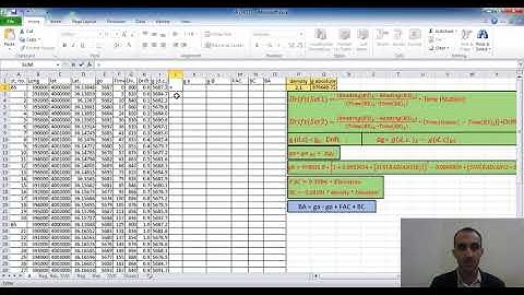 Lab. no. 14: Gravity Data Processing by Excel to Determine Bouguer Anomaly