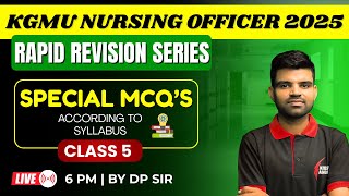 KGMU/PGI/SGPGI 2025 🧠 RAPID REVISION Series #5| TOP LEVEL MCQ'S Selection Guaranteed!