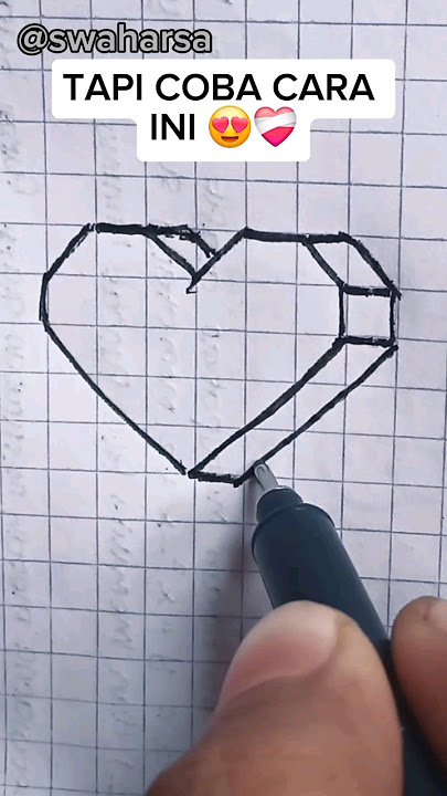 CARA MENGGAMBAR LOVE 3D SUPER KEREN😍❤️ #youtubeshorts #menggambar  #shorts #feed #fyp #art #drawing