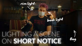 How To Light a Scene On Short Notice | Coffee Shop Lighting