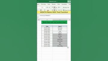MONTH Name with Text Function in Excel | Advanced Excel Formula #excel #exceltutorial #exceltips