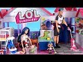 Barbie LOL Punk Boi  Family Dolhouse Cleaning  Morning Routine - Holiday Decorations