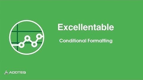 Conditional Formatting with Excellentable