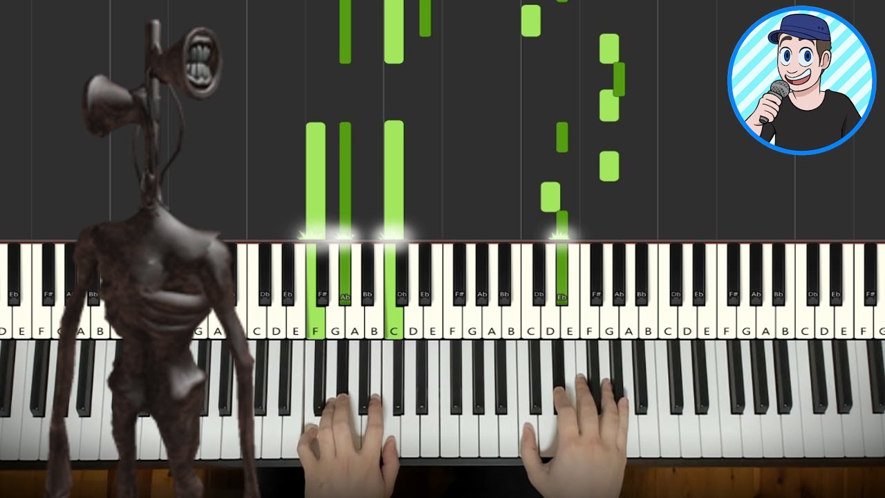 Siren Head Song When the Siren Sounds (Piano Tutorial Lesson) YouTube
