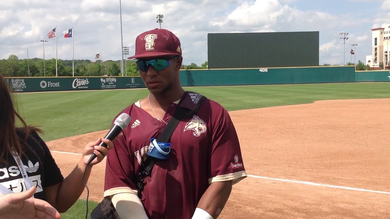 Texas State Baseball Postgame InterviewJaylen Hubbard YouTube