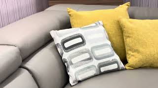 Natuzzi Editions Forza B790 Urban Taupe Grey Leather Corner Powered Recliners Clearance Outlet Sofa