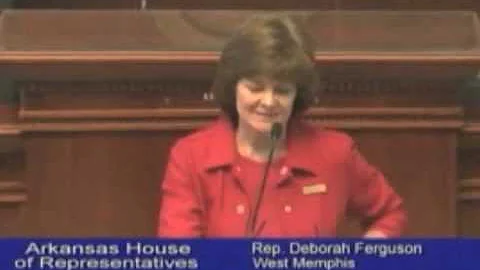 Arkansas state Rep. Deborah Ferguson pleads for Ar...