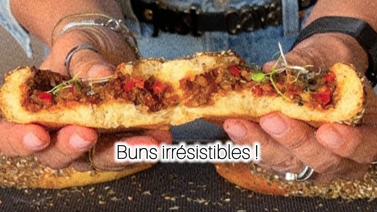 Buns de légumes et champignons de Paris parfumés au zaatar maison