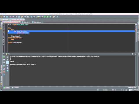Tutorial: Using the 'with' statement to work with files in Python.