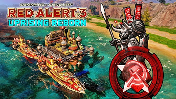 Red Alert 3: Uprising Reborn Mod - NAVY CHAOS Gameplay! (Epic Naval Battles)