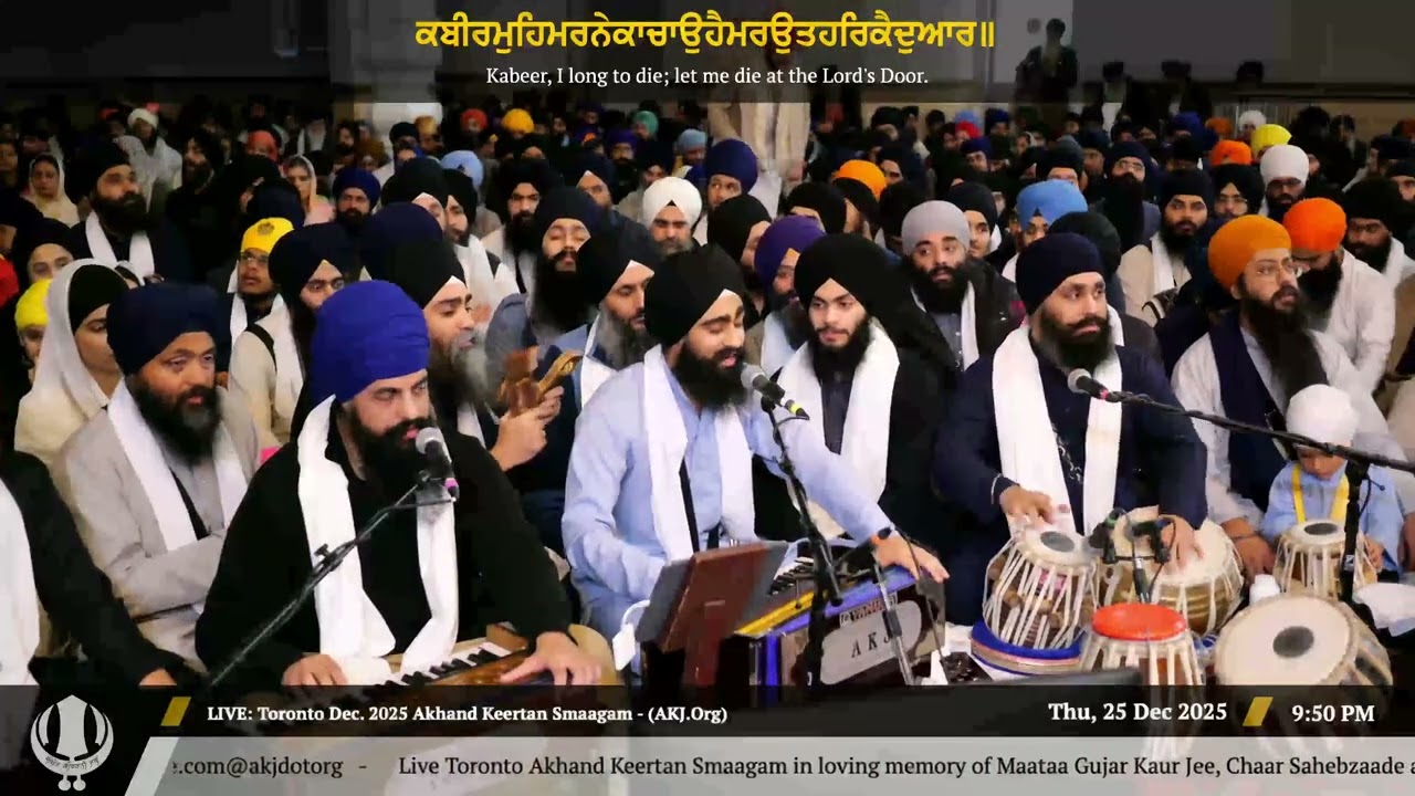 049 Bhai Kudhrit Singh Jee Toronto at Thursday PM Toronto December 2025 Akhand Keertan Smaagam
