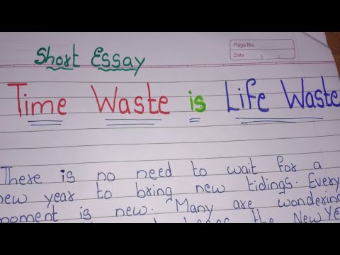 essay on time waste is life waste in hindi