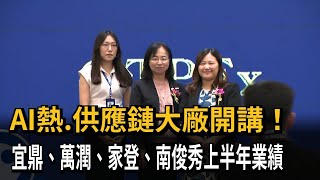 AI熱、供應鏈大廠開講 宜鼎、萬潤、家登、南俊秀上半年業績－民視新聞
