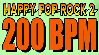 200 BPM - Happy Pop Rock 2 - 4/4 Drum Track - Metronome - Drum Beat