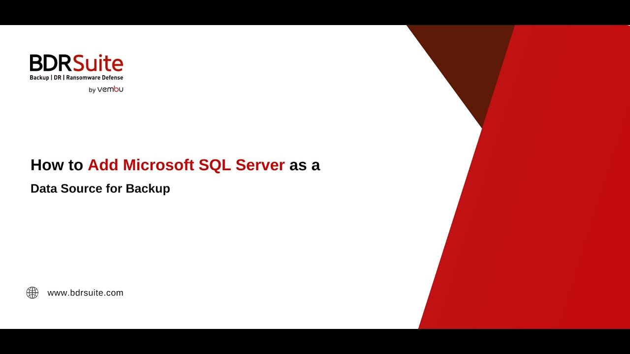 How to Add Microsoft SQL Server as a Data Source for Backup | BDRSuite ...