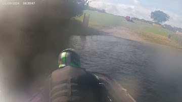 Ride on board in a F50 hovercraft Race 