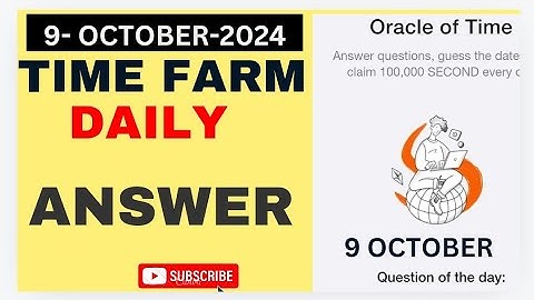 When did $TIME by Chrono.tech reach its All Time High? | Time Farm Answers 9 October 2024