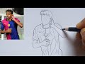 Drawing Lamine Yamal In Barcelona Kit Easy Tutorial 