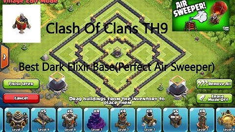 Clash Of Clans-New TH9 Hybrid/Dark Elixir Farming Base.