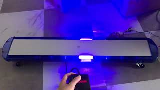 Blue LED Police Ambulance Emergency Flashing Warning Strobe Light Bar