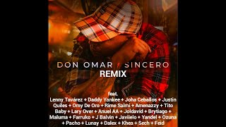 Don Omar - Sincero (Remix) Ft. Lenny Távarez, Daddy Yankee, Joha Ceballos, Justin Quiles, Omy De...