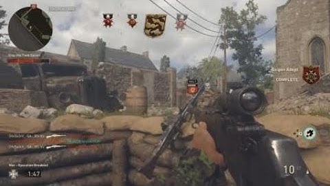Call of Duty®: WWII spawn trapping with the "WORST" sniper