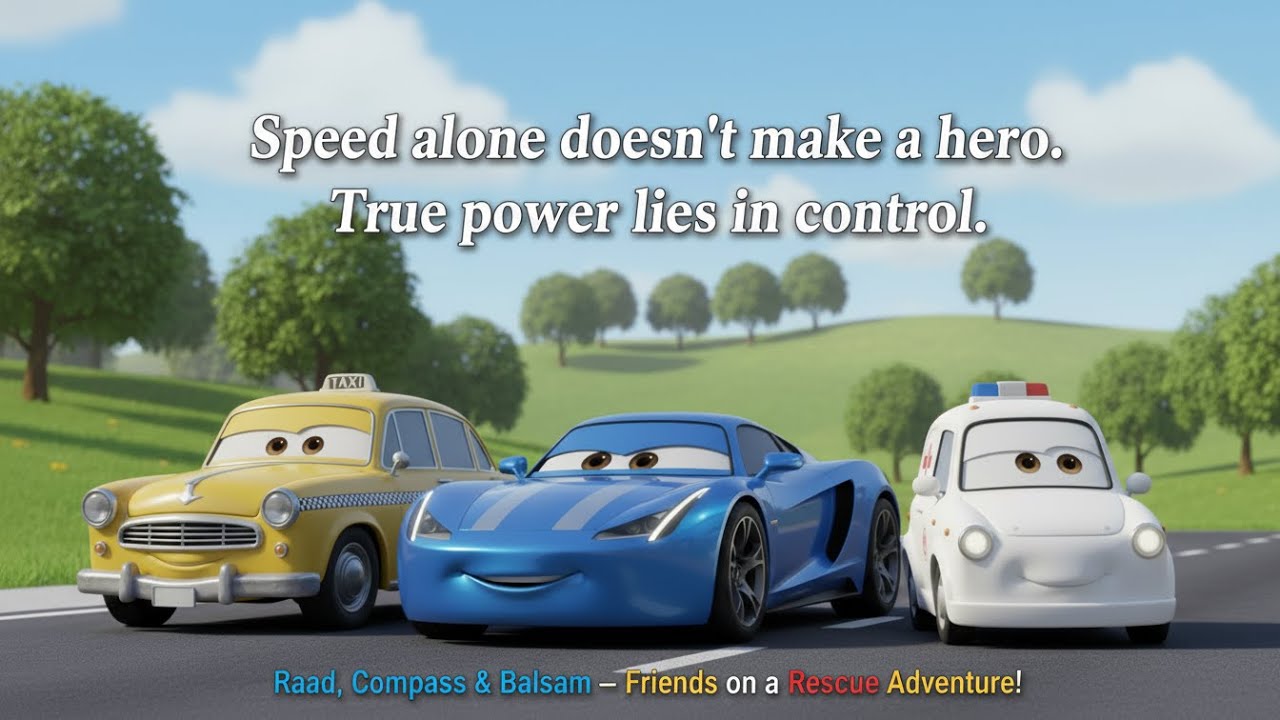 🚗⚡ السيارة رعد كانت سريعة جدًا… لكن حصل شيء غير متوقع 😱 | قصة أطفال