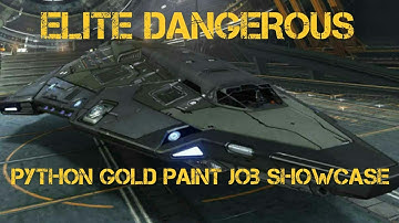 Elite Dangerous Gold Python Paint Job Showcase (PS4)