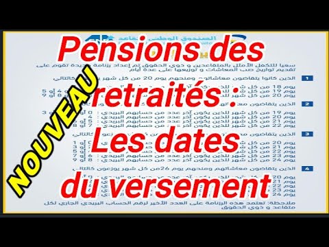 Pensions des retraités : Les dates du versement avancées