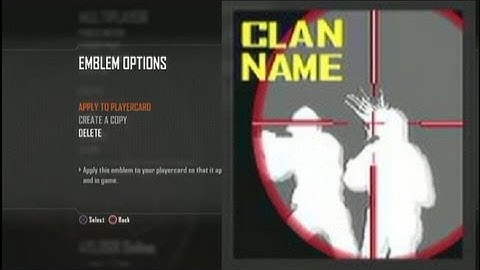 Black Ops 2 Emblem Tutorial : MW3 Thermal Scope Customizable Clan Emblem